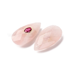 Природного розового кварца подвески G-P586-01G-09
