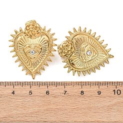 Valentinstag-Ohrstecker aus Edelstahl 304 mit Strassen für Damen&nbsp;LS-EJEW-L315-02G