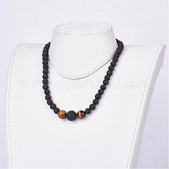 Природных драгоценных камней бисера ожерелья NJEW-JN01940