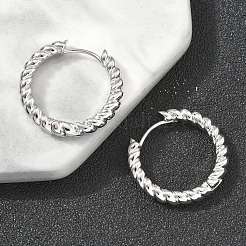 Латунные серьги обруча&nbsp;EJEW-D320-22P