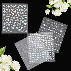 8 лист 4 стиля лазерный узор в виде сердца наклейки для ногтей&nbsp;DIY-CY0001-90