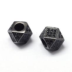 Стойки обшивки латунь кубического циркония бусы ZIRC-S029-01B