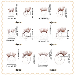 24шт 6 вида акриловых кукольных ресниц&nbsp;DOLL-PH0001-41B