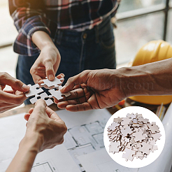 60 шт. незаконченный деревянный пазл&nbsp;DIY-GL0005-44