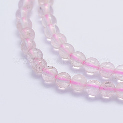 Природные морганит нитей бисера G-L478-08-4mm