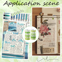 12 rotolo di nastri decorativi in carta per scrapbooking fai da te a tema cocktail e drink&nbsp;DIY-CP0013-35