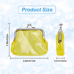 3 шт. 3-х цветный прозрачный ПВХ кошелек для мелочи&nbsp;ABAG-GF0001-14