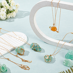 Ожерелье с держателем в виде кристаллической клетки NJEW-AB00036