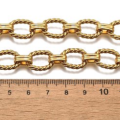 Ожерелья из витой овальной цепи из нержавеющей стали 304 NJEW-R023-13G