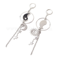Boucles d'oreilles créoles en acier inoxydable 304 et laiton&nbsp;EJEW-TA00802