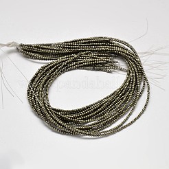Естественно пирит круглые бусины нити&nbsp;G-F197-10-2mm