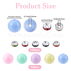 50 шт. Непрозрачные акриловые бусины&nbsp;MACR-SC0002-34