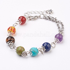 Conjuntos de joyas de perlas de piedra mixtas naturales y sintético de piedras preciosas&nbsp;SJEW-JS00950