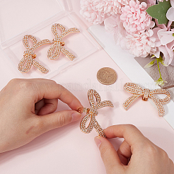 4 шт. украшение для обуви из сплава со стразами AJEW-GF0009-29KCG