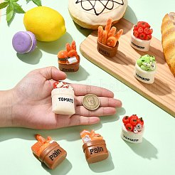 8шт 8 стиля смоляная имитация еды DJEW-CJ0001-08