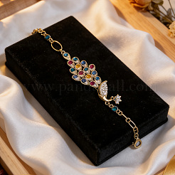 Elegante Gliederarmbänder aus Legierung und farbenfrohen Strassen&nbsp;WG00069-01