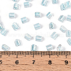 Perles de rocaille en verre de couleurs intérieures transparentes&nbsp;SEED-T007-13M-1