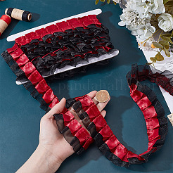 7.5 ярд двойной полиэстеровой кружевной отделки для украшения шитья OCOR-HY0001-51D