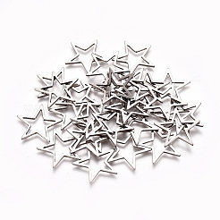ステンレス鋼の連結リング  ジュエリー作りのための  スター  ステンレス鋼色  17x17.5x0.8mm  内径：8.5x11mm&nbsp;STAS-TAC0002-22C