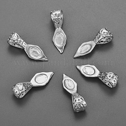 Латунные клеящиеся плоские держатели для подвесок&nbsp;KK-E650-14P-NF