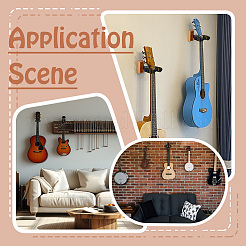 4 шт. настенная вешалка для гитары из дерева и железа&nbsp;ODIS-AR0001-17