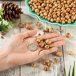 300шт 5 стиля бусины из натурального дерева&nbsp;WOOD-TA0002-86