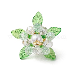 Подвески из стекла с круглыми ракушечными жемчужинами и акриловыми подвесками&nbsp;PALLOY-MZ00647-02