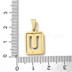 Pendentifs alphabet en acier inoxydable 304&nbsp;STAS-S152-01G-U