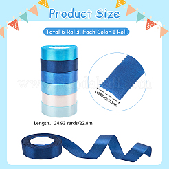 6 Rollen 6 Farben Polyesterband&nbsp;OCOR-CP0001-27B