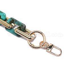 Manici della borsa a catena rettangolare in acrilico con motivo a guscio di tartaruga&nbsp;DIY-TAC0016-27