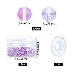 Наборы для изготовления браслетов из синтетических лунных камней своими руками&nbsp;DIY-SC0012-84D