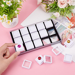 15шт мини-квадратные акриловые стеклянные оконные коробки наборы CON-WH0088-43B