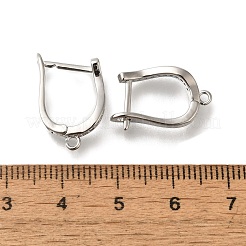 Покрытие стойки латунь микропаве фианит серьги обручи EJEW-H143-09P