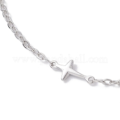 Браслеты на ногу из нержавеющей стали 304 с поперечными связями&nbsp;AJEW-AN00722-01