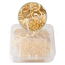 Латунные серьги-кольца Huggie и открытые прыгающие кольца&nbsp;KK-TA0007-83G