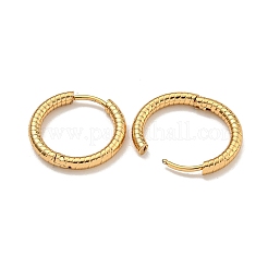 Серьги-кольца Huggie Hoop из нержавеющей стали 202 с вакуумным покрытием PVD и штифтами из нержавеющей стали 304 для женщин EJEW-H003-02G