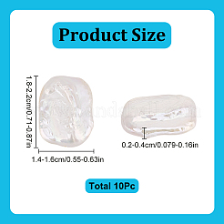 10 шт. нити бусин из натурального жемчуга Кеши PEAR-GO0001-19