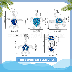 10шт 5 стиля подвески из цинкового сплава с эмалью FIND-PH0022-12