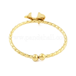 Echte 18 Karat vergoldete offene Manschettenringe aus 304er Edelstahl für Damen&nbsp;RJEW-B061-02G-04