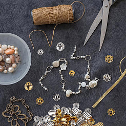 160 шт. 8 стиля филигранных бусин-колокольчиков в тибетском стиле TIBE-GO0001-04