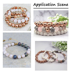 120 шт. 12 вида гальванических бусин из натуральной лавы G-CD0001-01B