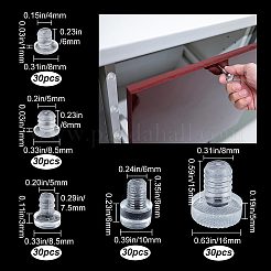 150 шт. 5-х стильная синтетическая резиновая накладка на бампер для шкафа DJEW-GF0001-52