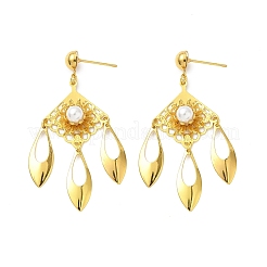 Серьги-люстры из гальванизированной латуни EJEW-Z129-17G