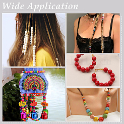 Наборы для самостоятельного изготовления круглых бусин из натурального дерева и ожерелий с подвесками-крестиками&nbsp;DIY-PH0029-12