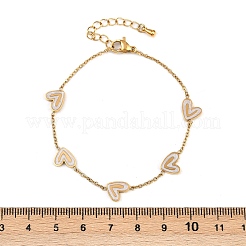 Браслеты из нержавеющей стали 304 с эмалированными звеньями для женщин&nbsp;BJEW-G747-02G