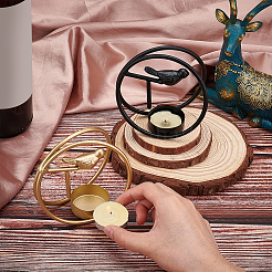 2 шт. 2 цвета железный подсвечник AJEW-GA0003-08