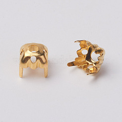 Квадратные латунные пришивные настройки KK-O084-05G-6x6mm