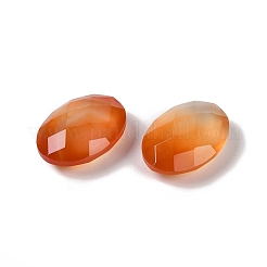 Natürliche orangerote Achat-Cabochons (gefärbt und erhitzt)&nbsp;G-O175-15C-02