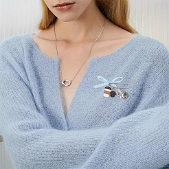 Брошь из нержавеющей стали 304 в виде кофе&nbsp;JEWB-YW00002