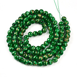 Выпечка окрашенные стеклянные бусины пряди&nbsp;DGLA-N010-8mm-04